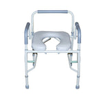 Drive Medical 11125PSKD-1 Steel Drop Arm Bedside Commode with Padded Seat and Arms