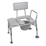 Drive Medical 12005KDC-1 Padded Seat Transfer Bench with Commode Opening