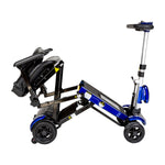 Drive Medical ZooMe Auto-Flex Folding Travel 4 Wheel Scooter, Blue Now Includes FREE Carry Bag (A $29.95 Value) While Supplies Last!