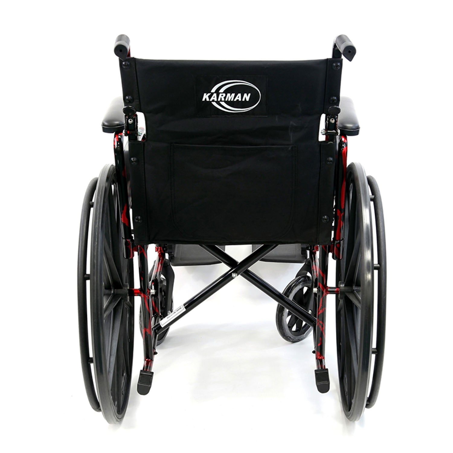 Karman LT-770Q 18 inch Lightweight Wheelchair Red Streak