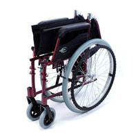 Karman LT-980 18 inch Seat 24 lbs. Ultra Lightweight Wheelchair with Swing Away Footrest in Burgundy