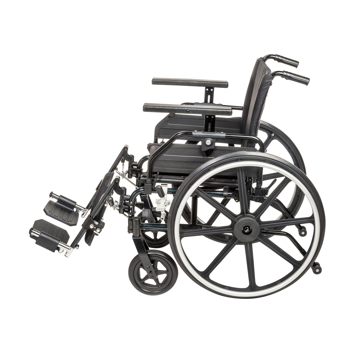 Drive Medical PLA420FBUARAD-ELR Viper Plus GT Wheelchair with Universal Armrests, Elevating Legrests, 20" Seat