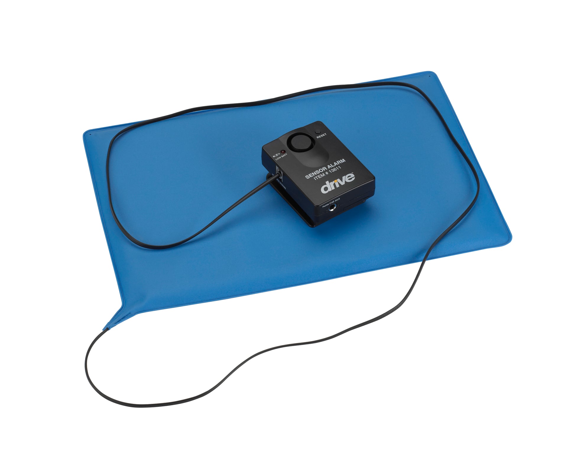 Drive Medical 13608 Pressure Sensitive Bed Chair Patient Alarm with Reset Button, 10" x 15" Chair Pad