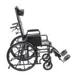Drive Medical SSP16RBDDAV Silver Sport Full-Reclining Wheelchair, Desk Arms, 16