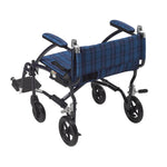 Drive Medical DFL19-BL Fly Lite Ultra Lightweight Transport Wheelchair, Blue