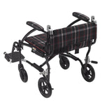 Drive Medical DFL19-BLK Fly Lite Ultra Lightweight Transport Wheelchair, Black