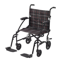 Drive Medical DFL19-BLK Fly Lite Ultra Lightweight Transport Wheelchair, Black