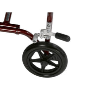 Drive Medical DFL19-RD Fly Lite Ultra Lightweight Transport Wheelchair, Burgundy