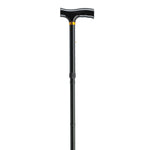 Drive Medical RTL10304 Lightweight Adjustable Folding Cane with T Handle, Black