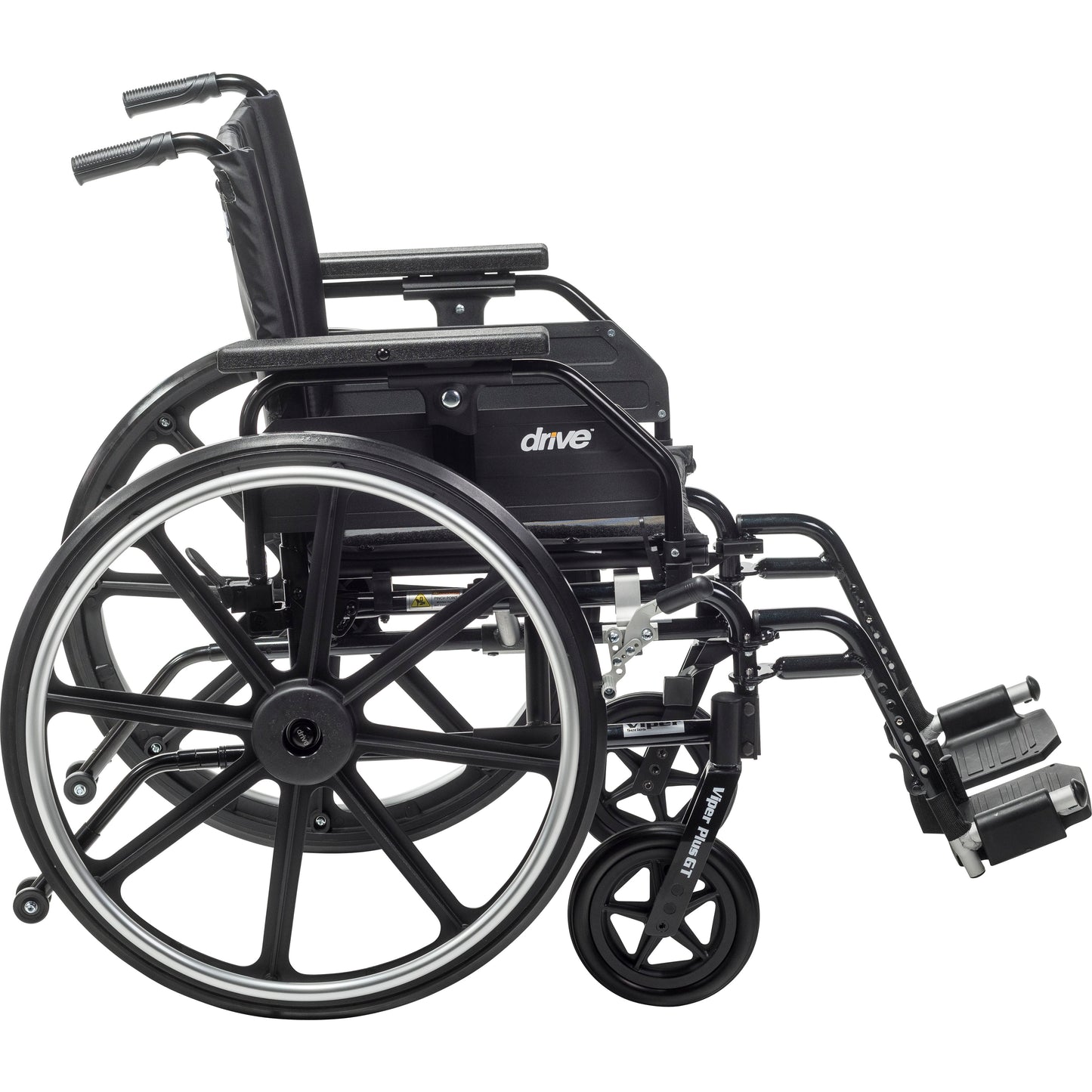 Drive Medical PLA418FBUARAD-SF Viper Plus GT Wheelchair with Universal Armrests, Swing-Away Footrests, 18" Seat