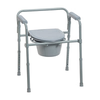 Drive Medical 11148-1A PreserveTech Steel Folding Bedside Commode