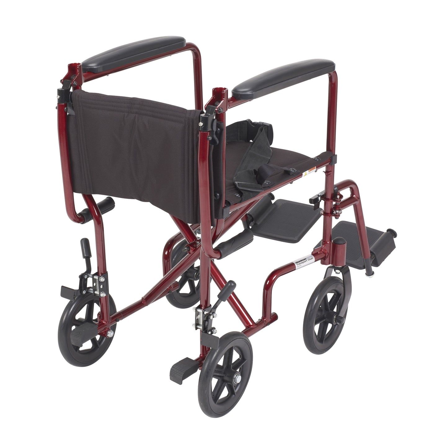 Red Lightweight Transport Wheelchair