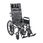 Drive Medical SSP20RBDFAV Silver Sport Full-Reclining Wheelchair, Full Arms, 20