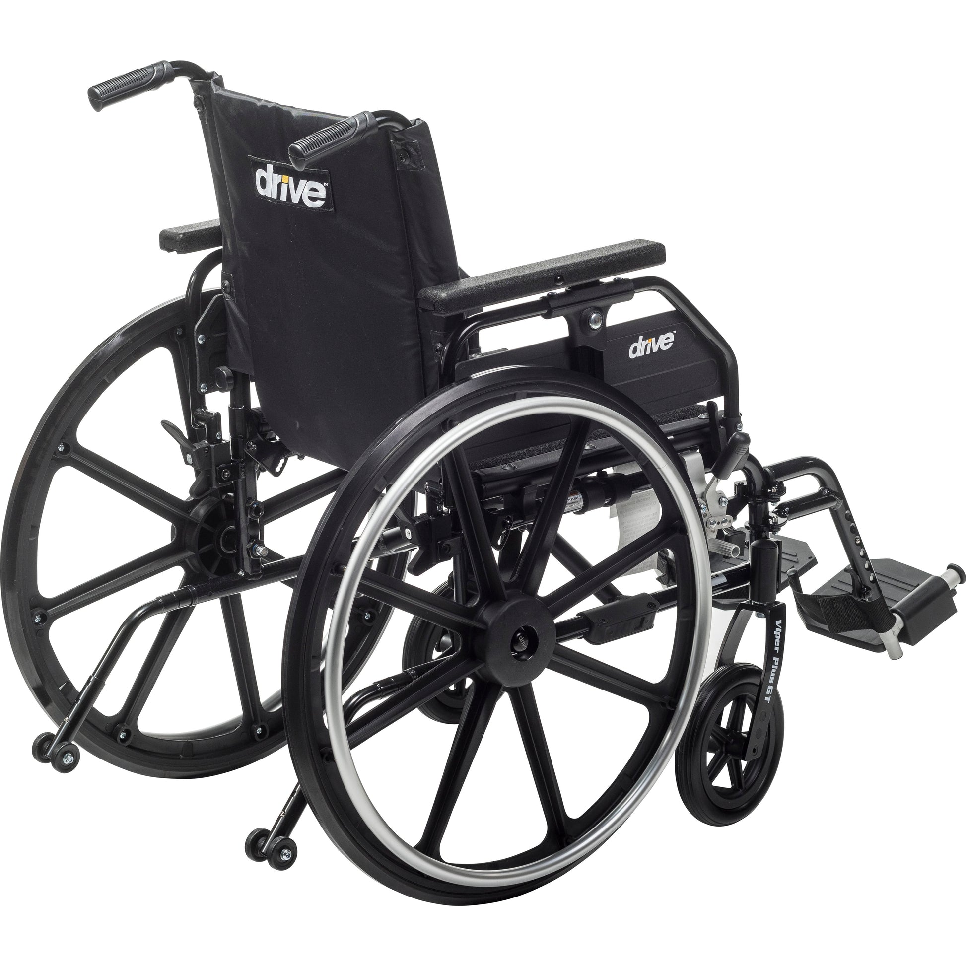 Drive Medical PLA422FBUARAD-SF Viper Plus GT Wheelchair with Universal Armrests, Swing-Away Footrests, 22" Seat