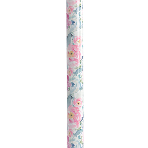 Drive Medical RTL10372FL Adjustable Height Offset Handle Cane with Gel Hand Grip, Floral