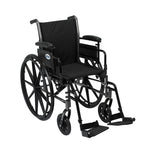 Drive Medical K316ADDA-SF Cruiser III Light Weight Wheelchair with Flip Back Removable Arms, Adjustable Height Desk Arms, Swing away Footrests, 16