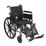 Drive Medical K318DFA-ELR Cruiser III Light Weight Wheelchair with Flip Back Removable Arms, Full Arms, Elevating Leg Rests, 18