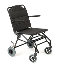KMTV10A 16" Seat 14.9 lbs Ultra Lightweight Travel Wheelchair with Flip-up Footplate in Black