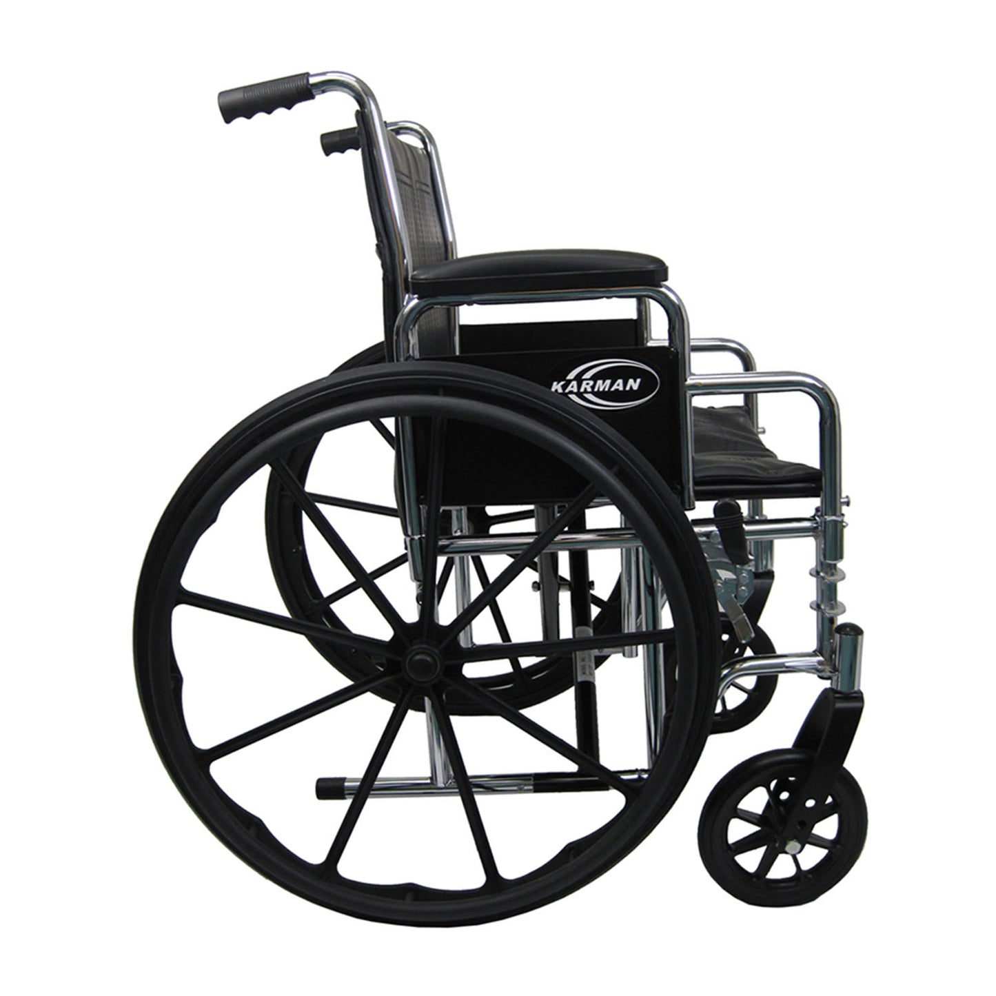 Karman KN-920 20 inch Seat Heavy Duty Wheelchair with Removable Armrest and Adjustable Seat Height
