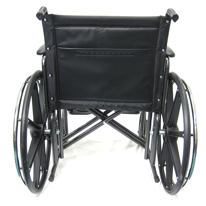 Karman KN-922 22 inch Seat Heavy Duty Wheelchair with Removable Armrest and Adjustable Seat Height