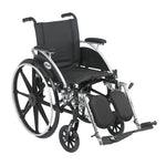 Drive Medical L414DDA-ELR Viper Wheelchair with Flip Back Removable Arms, Desk Arms, Elevating Leg Rests, 14