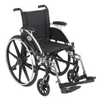 Drive Medical L414DDA-SF Viper Wheelchair with Flip Back Removable Arms, Desk Arms, Swing away Footrests, 14