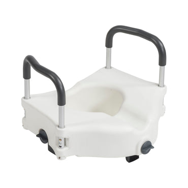 Drive Medical RTL12C003-WH PreserveTech Secure Lock Raised Toilet Seat, 5" Height