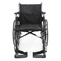 Karman LT-700T 18 inch Height Adujustable Seat 36 lbs. Lightweight Steel Wheelchair with Removable Armrest and Elevating Legrest