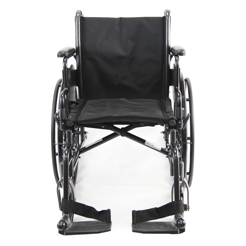 Karman LT-700T 16 inch Height Adujustable Seat 36 lbs. Lightweight Steel Wheelchair with Removable Armrest