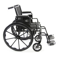 Karman LT-700T 16 inch Height Adujustable Seat 36 lbs. Lightweight Steel Wheelchair with Removable Armrest