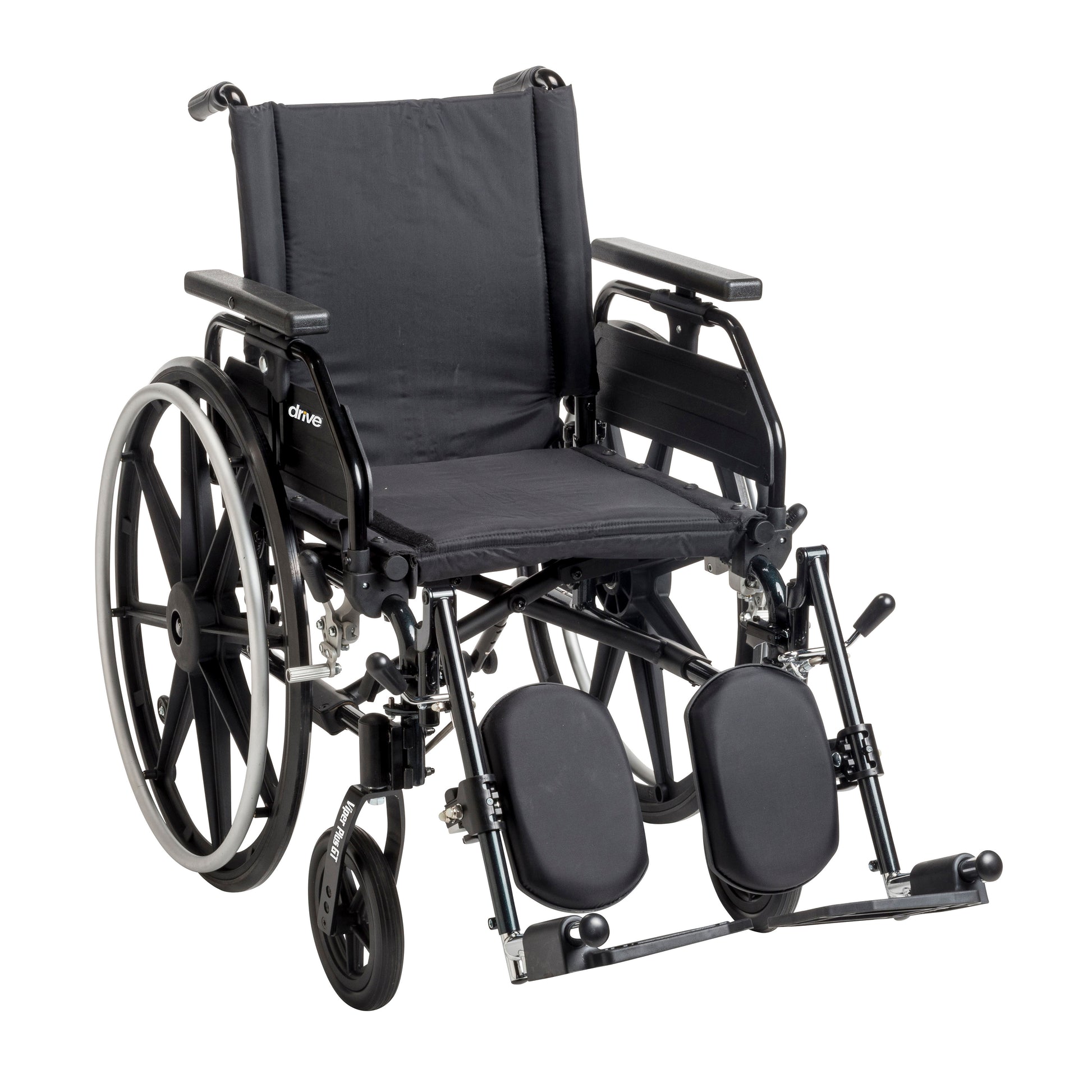 Drive Medical PLA416FBUARAD-ELR Viper Plus GT Wheelchair with Universal Armrests, Elevating Legrests, 16" Seat