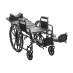 Drive Medical SSP20RBDDAV Silver Sport Full-Reclining Wheelchair, Desk Arms, 20