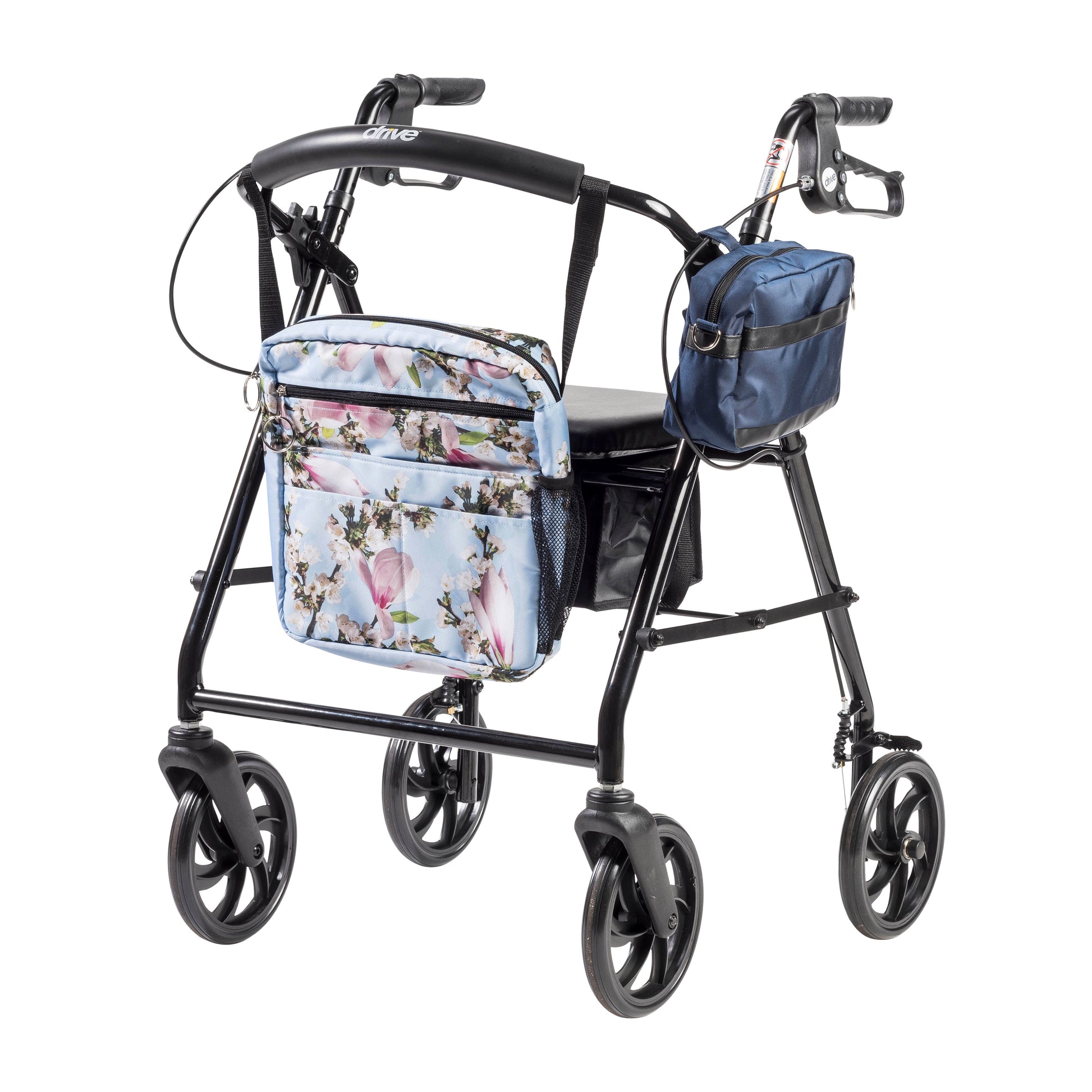 Drive Medical RTL10254BFL Universal Mobility Tote, Blue Floral