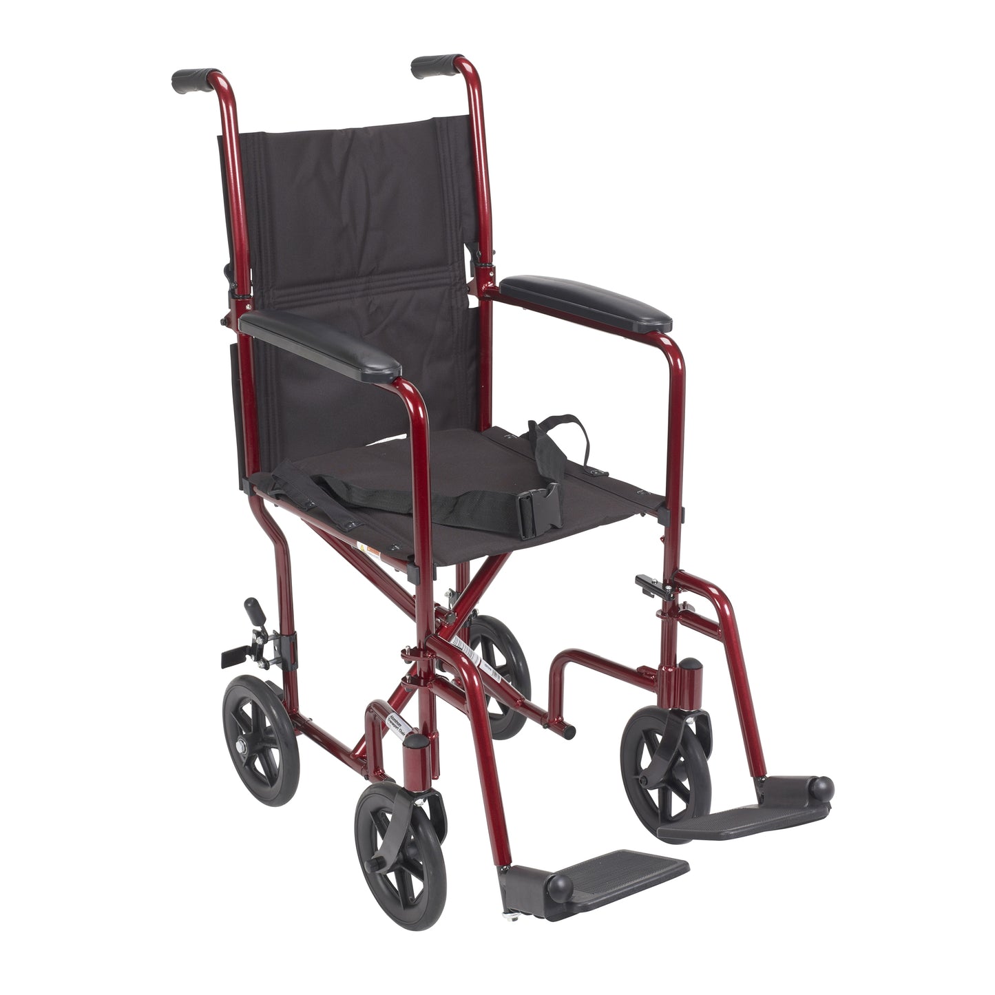 Drive Medical ATC17-RD Lightweight Transport Wheelchair, 17" Seat, Red