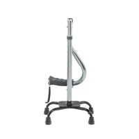 Drive Medical RTL10310FCH Folding Quad Cane, Small Base, Charcoal