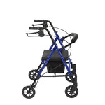 Drive Medical RTL10261BL Adjustable Height Rollator Rolling Walker with 6