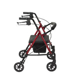 Drive Medical RTL10261RD Adjustable Height Rollator Rolling Walker with 6