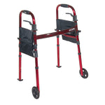 Drive Medical RTL10263KDR Portable Folding Travel Walker with 5