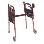 Drive Medical RTL10263KDR Portable Folding Travel Walker with 5