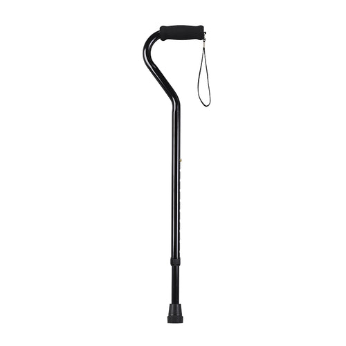 Drive Medical RTL10306 Foam Grip Offset Handle Walking Cane, Black