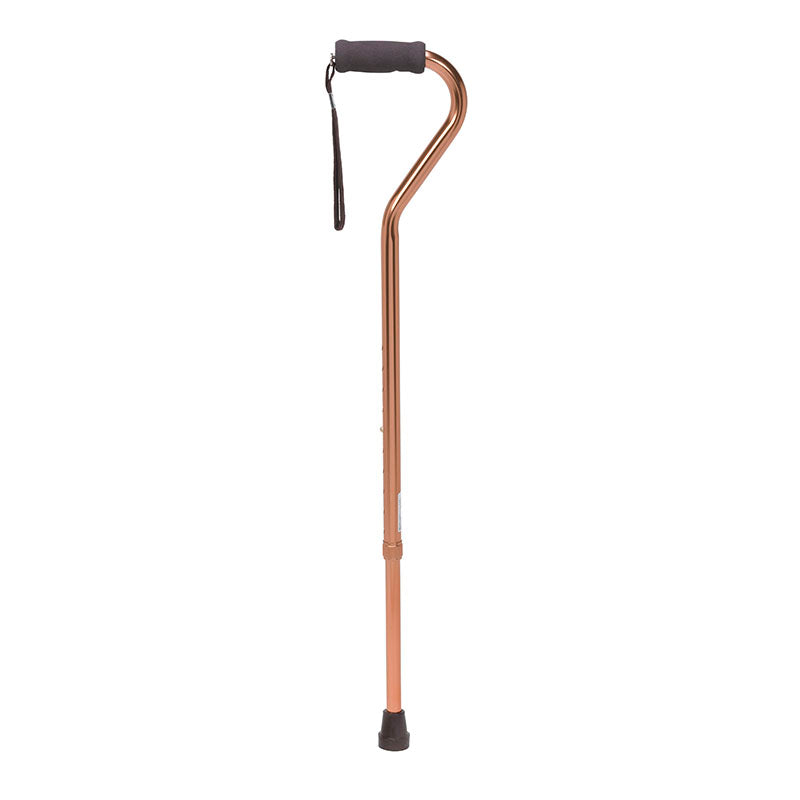 Drive Medical RTL10307 Foam Grip Offset Handle Walking Cane, Bronze