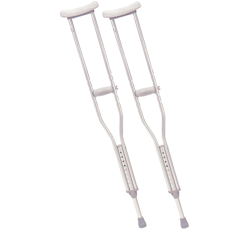 Drive Medical RTL10400 Walking Crutches with Underarm Pad and Handgrip, Adult, 1 Pair