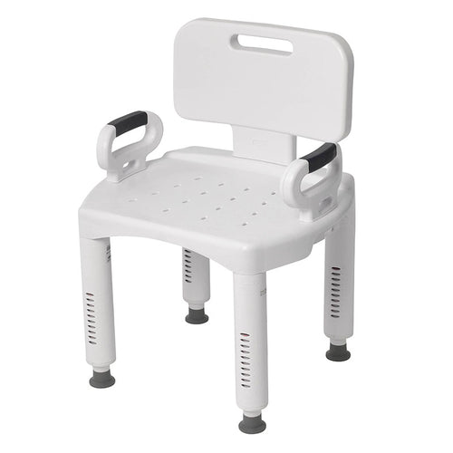 Drive Medical RTL12505 Premium Series Shower Chair with Back and Arms