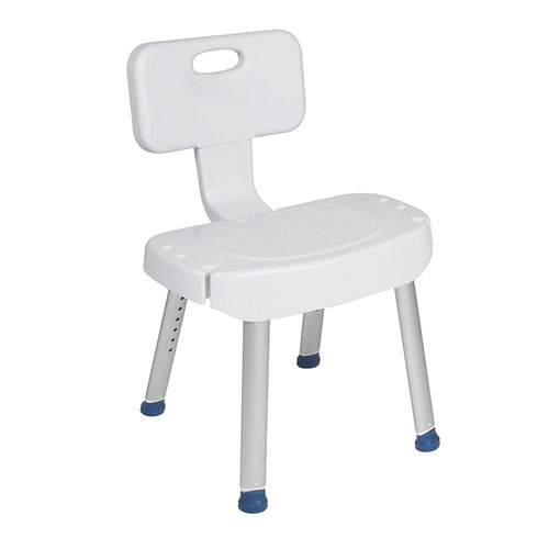 Drive Medical RTL12606 Bathroom Safety Shower Chair with Folding Back