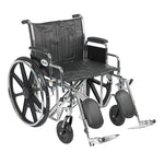 Drive Medical STD22ECDDA-ELR Sentra EC Heavy Duty Wheelchair, Detachable Desk Arms, Elevating Leg Rests, 22