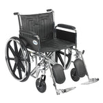 Drive Medical STD22ECDFA-ELR Sentra EC Heavy Duty Wheelchair, Detachable Full Arms, Elevating Leg Rests, 22