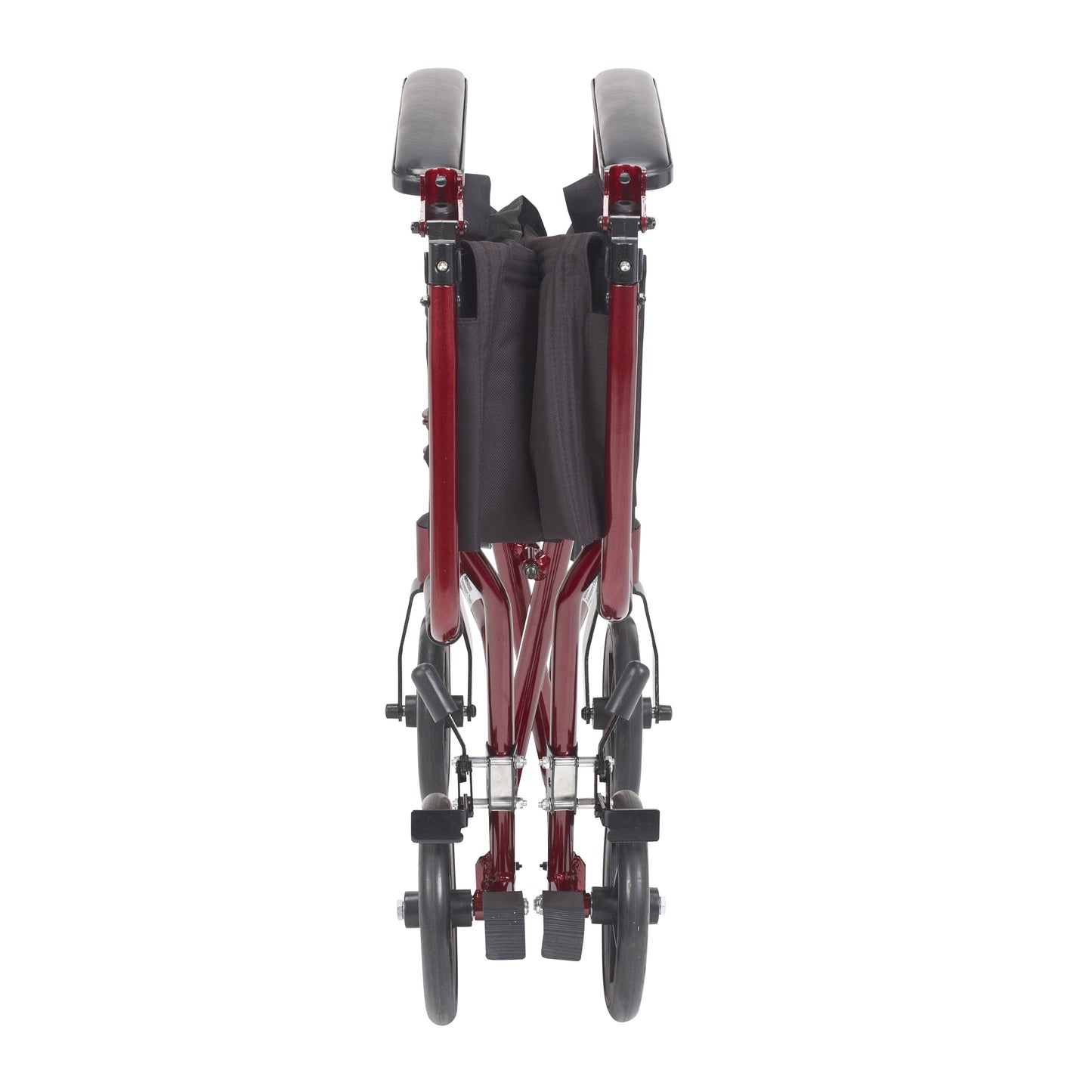 17 inch Seat Transport Wheelchair Red