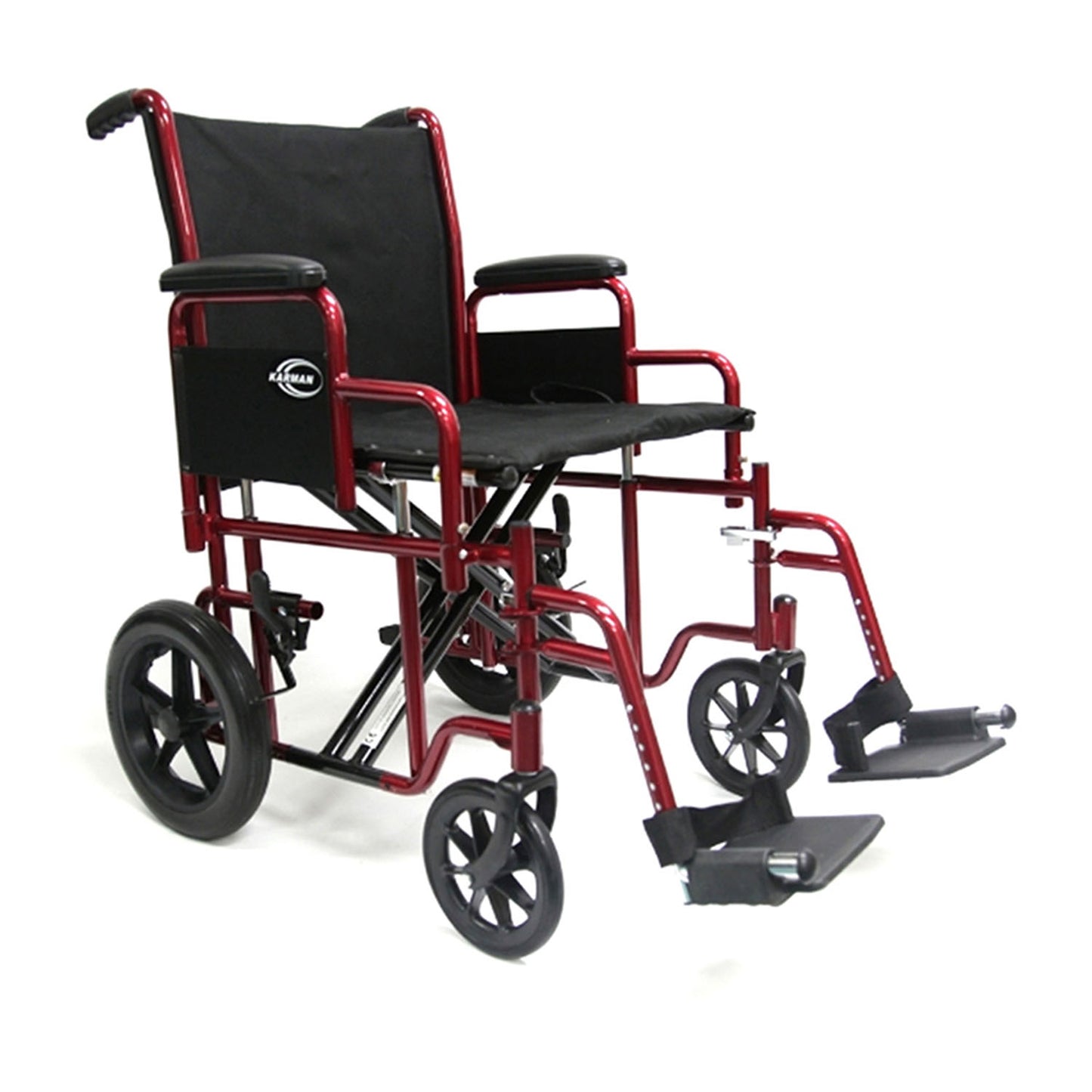 Karman T-920W 20 inch Heavy Duty Transport Wheelchair with Removable Footrest and Armrest