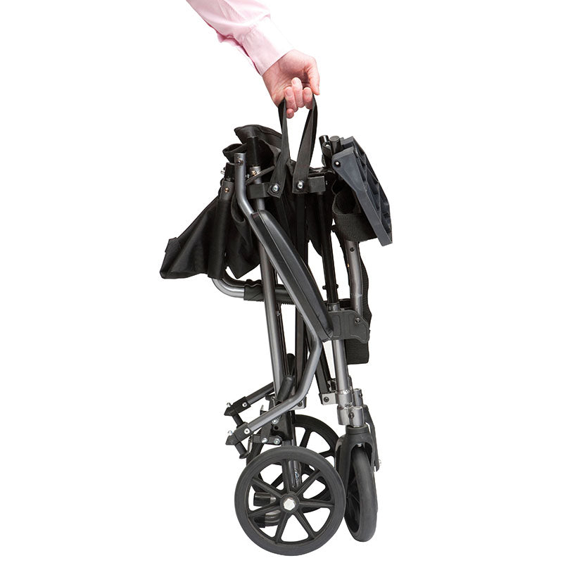 Drive Medical TC005GY Travelite Chair in a Bag Transport Wheelchair