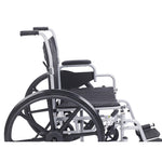 Drive Medical TR18 Poly Fly Light Weight Transport Chair Wheelchair with Swing away Footrests, 18